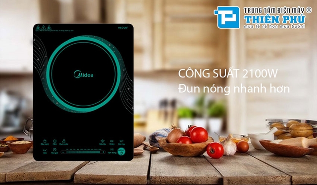 Bếp điện từ Midea MI-T2117DB an toàn, bền đẹp, đáng mua nhất năm 2022