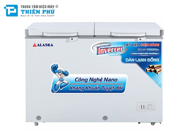 Tủ Đông Alaska Inverter Dàn Đồng FCA-4600CI 2 Ngăn 2 Cánh 450 Lít