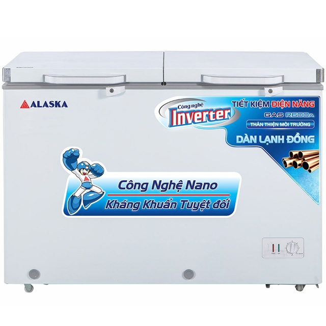 Tủ Đông Alaska Inverter Dàn Đồng FCA-3600CI 2 Ngăn 2 Cánh 350 Lit