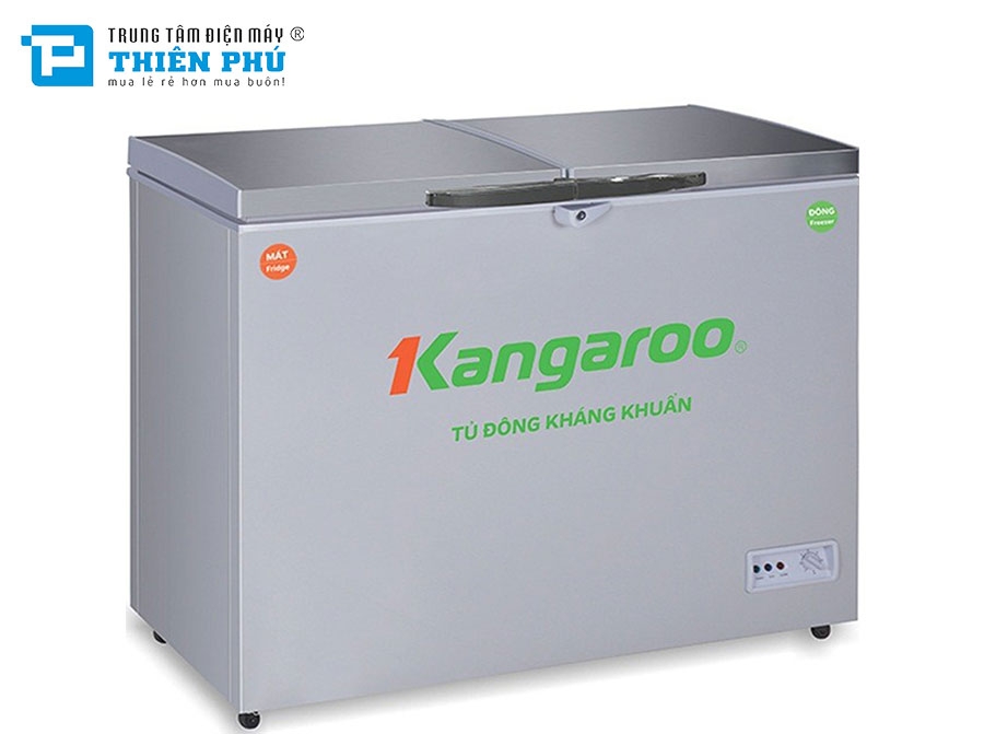 Tủ Đông Kangaroo Dàn Đồng KG388VC2 2 Ngăn 2 Cánh 388 Lít