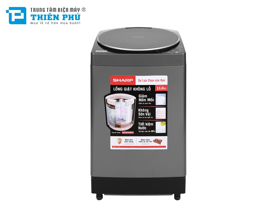 Máy Giặt Sharp 11Kg ES-W110HV-S Lồng Đứng