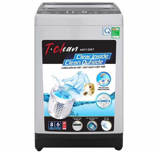 Máy Giặt TCL 8Kg TWA80-B302GM Lồng Đứng