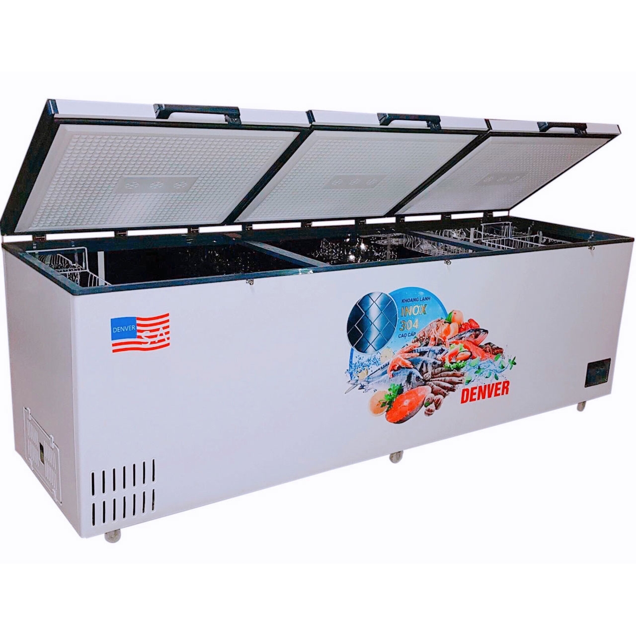 Đánh giá chi tiết tủ đông Denver 1 ngăn 3 cánh 1800 lít AS-2600