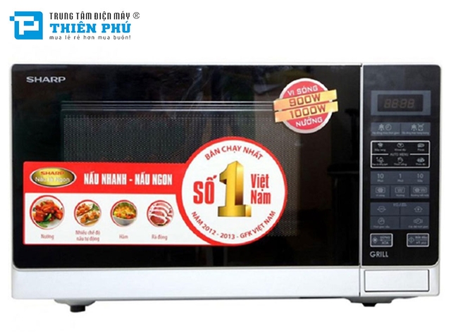 Lò Vi Sóng Điện Từ Sharp R-G572VN-S 25 Lít