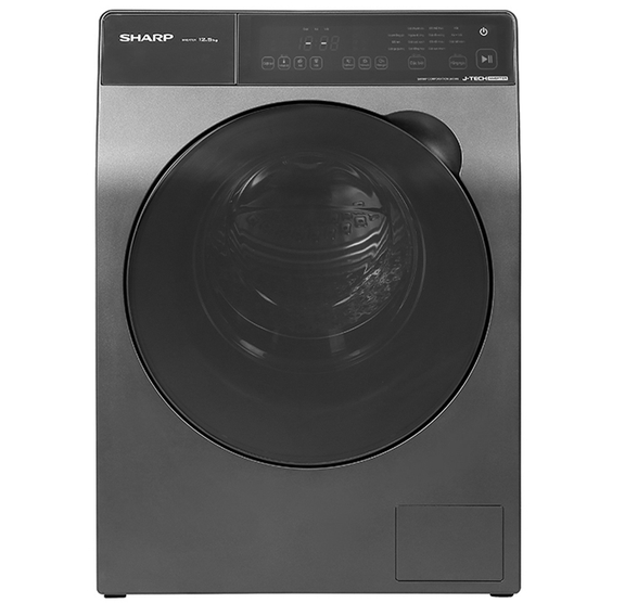 Máy giặt Sharp 12.5Kg inverter ES-FK1252PV-S trợ thủ đắc lực cho gia đình đông thành viên