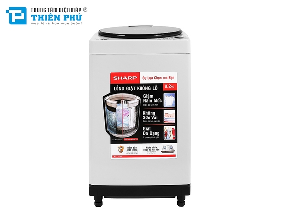 Máy Giặt Sharp 8.2Kg ES-W82GV-G Lồng Đứng