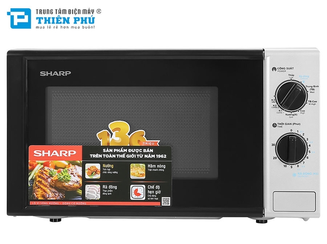 Lò Vi Sóng Sharp Có Nướng R-G225VN-BK 20 Lít