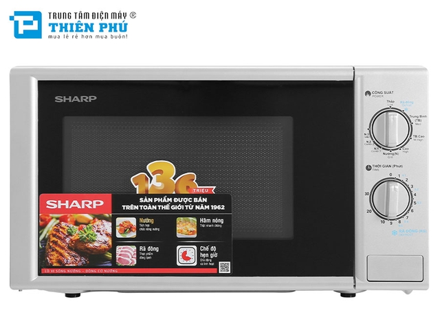 Lò Vi Sóng Sharp Có Nướng R-G228VN-SL 20 Lít
