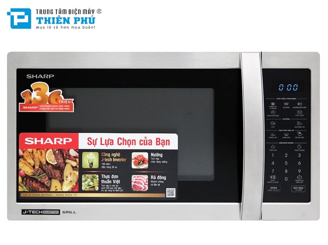 Lò Vi Sóng Sharp Có Nướng R-G52XVN-ST 25 Lít
