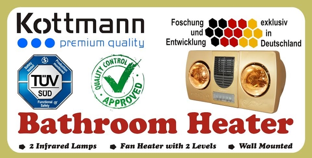 Gợi ý top 3 mẫu đèn sưởi nhà tắm Kottmann giá dưới 1 triệu đồng