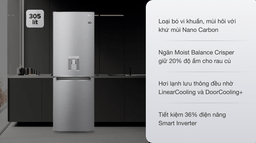 So sánh hai chiếc tủ lạnh Hitachi R-FVX480PGV9(GBK) và LG GR-D305PS