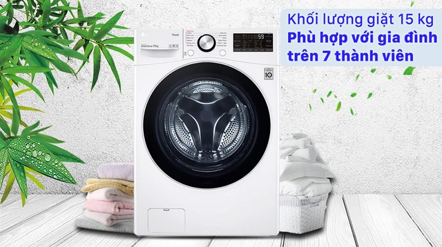 4 tiêu chí hàng đầu khiến Máy Giặt LG Inverter 15Kg F2515STGW được ưa chuộng