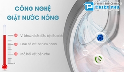 Công nghệ giặt nước nóng trên máy giặt Casper WF-95I140BGB có tốn điện không?