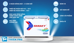 Giới thiệu tủ đông Sanaky VH-2599W2K Dàn Đồng 2 Ngăn 250 Lít