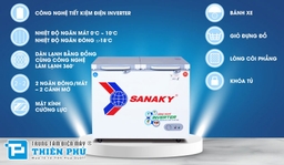 Bảo quản thực phẩm đa dạng với tủ đông Sanaky VH-2599W4K 1 ngăn đông 1 ngăn mát