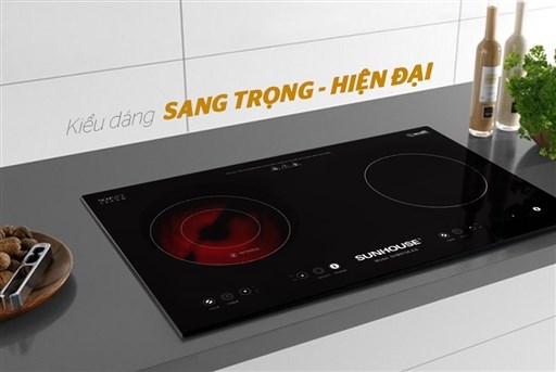 Bếp đôi điện từ Sunhouse SHB9106-ES &#8211; bạn đồng hành số 1 của chị em nội trợ