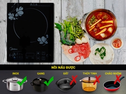 4 điểm ấn tượng giúp bếp điện từ Midea MI-SV21DM thu hút người dùng