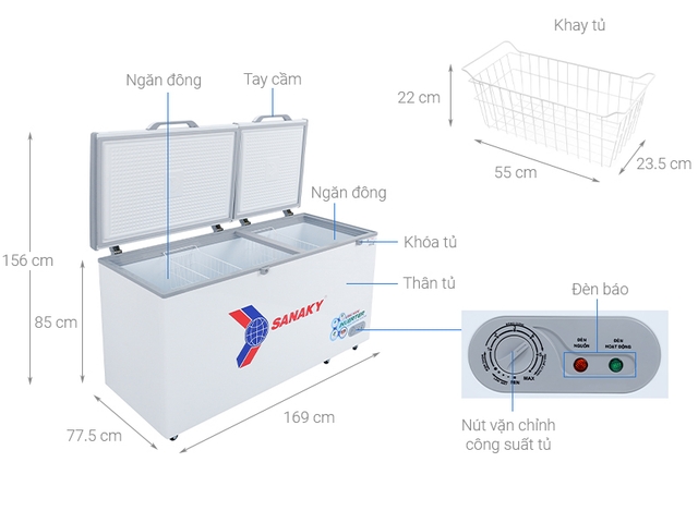 5 đánh giá về tủ đông Sanaky inverter 530 lít VH-6699HY3 giúp bạn hiểu rõ về sản phẩm