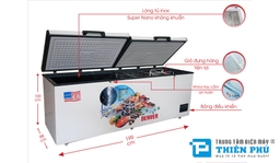Thực phẩm sẽ luôn tươi ngon với tủ đông Denver AS-1600 1 Ngăn 2 Cánh 850 Lít