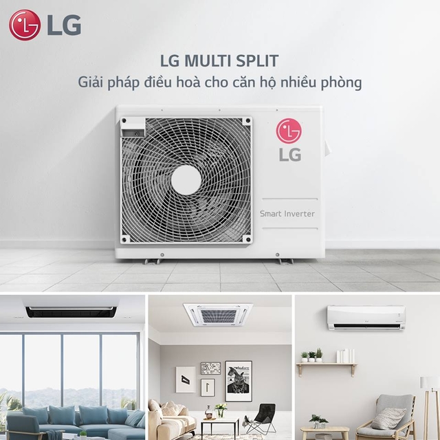 Sự vượt trội trong tính các tính năng của điều hòa Multi LG 1 chiều A3UQ30GFD0