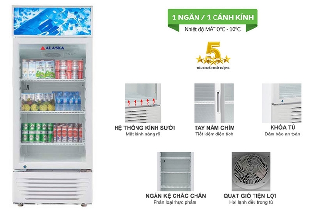 Tủ Mát Alaska 1 Cánh LC-233B 200 Lít có tốt không ?