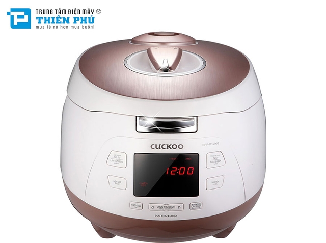 Nồi Cơm Áp Suất Điện Tử Cuckoo CRP-M1000S 1.8 Lít Trắng - Hồng