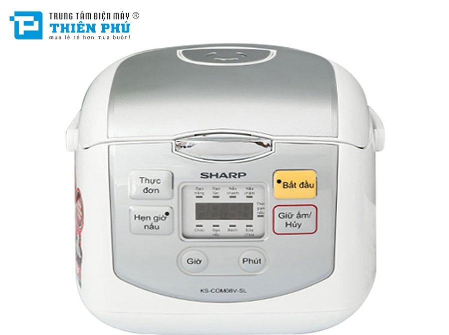 Nồi Cơm Điện Sharp KS-COM08V-SL 0.72 Lít