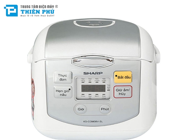 Nồi Cơm Điện Sharp KS-COM08V-SL 0.72 Lít