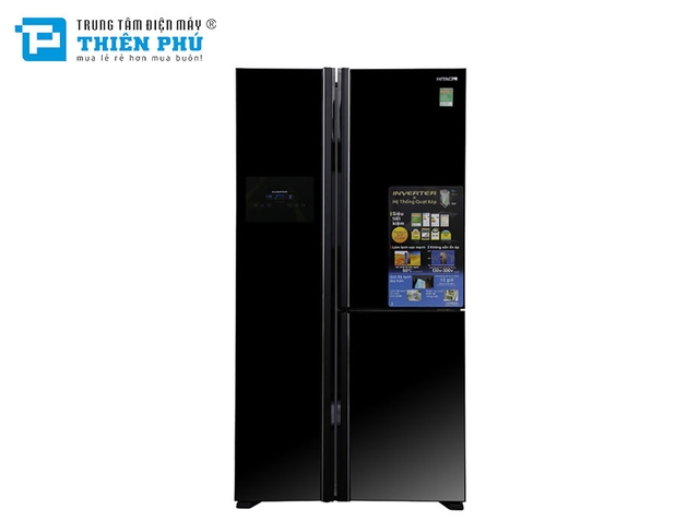 Tủ Lạnh Hitachi Side By Side Inverter 600 Lít R-FM800PGV2(GBK) 3 Cánh