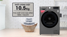 Những điểm ấn tượng trên chiếc máy giặt LG inverter FV1450S2B 10.5kg