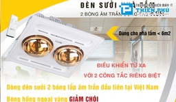 Đánh giá Đèn Sưởi Nhà Tắm Âm Trần Kottmann 2 Bóng K9-R