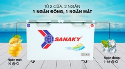 Đánh giá có nên mua tủ đông Sanaky 1 đông 1 mát VH-2599W1 không?