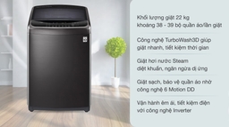 Vì sao nên lựa chọn máy giặt LG inverter TH2722SSAK 22kg cho gia đình?