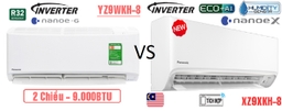 So sánh về điều hòa Panasonic 2 chiều CU/CS-YZ9WKH-8 2020 và CU/CS-XZ9XKH-8 2021