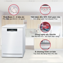 Máy rửa bát Bosch SMS88TW02M, sự lựa chọn của chị em nội trợ
