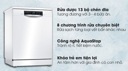 Máy Rửa Bát Bosch SMS68PW01E 12 Bộ Serie 6 sản phẩm của mọi gia đình Việt