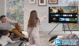 Thiết kế màn hình nhỏ với Smart Tivi Samsung QA32LS03BBKXXV cho không gian nhỏ