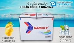 Bảo quản thực phẩm tốt hơn nhờ tủ đông Sanaky 2 ngăn VH-4099W1