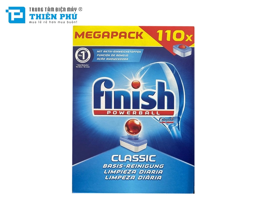 Viên Rửa Bát Finish Classic 110 Viên/Hộp 2 Chức Năng