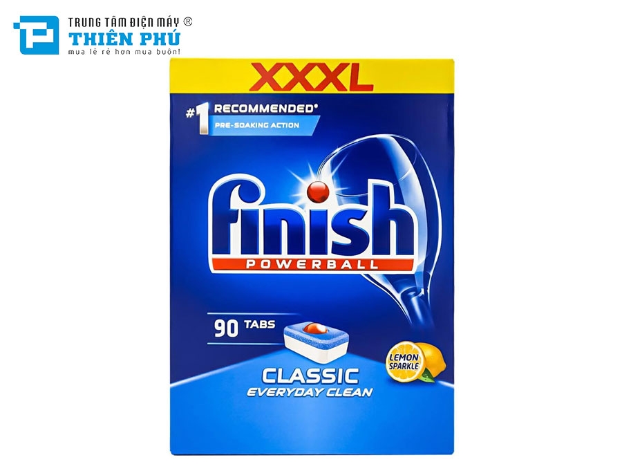 Viên rửa bát Finish Classic 90 viên/ hộp - Hương Chanh