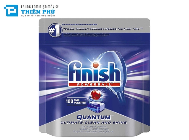 Viên Rửa Bát Finish Quantum Max 100 Viên/Hộp 12 Chức Năng