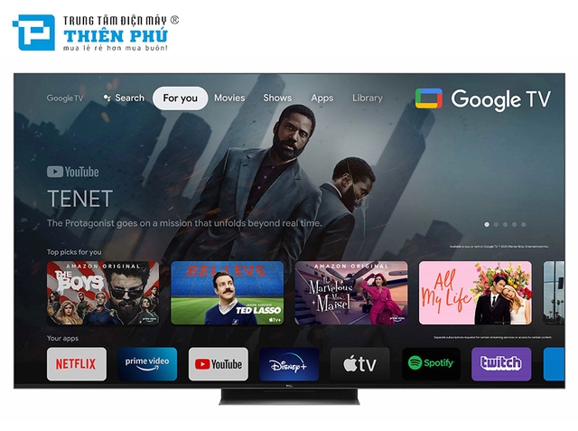 Google Tivi TCL 65 inch 4K 65C835 Mini LED