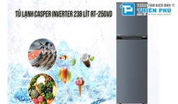 Tủ lạnh Casper 2 cánh RT-250VD bán lẻ rẻ như bán buôn duy nhất tại Thiên Phú