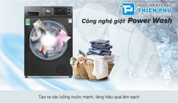 Máy giặt Casper Inverter WF-125I140BGB với khối lượng giặt lớn