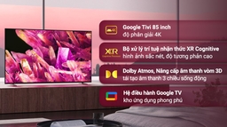 Tivi Sony 85 inch 4K XR-85X90K, đẳng cấp từ thiết kế đến công nghệ hình ảnh, âm thanh