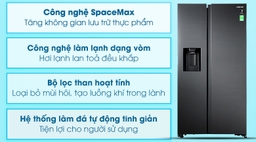 Tủ lạnh samsung side by side inverter RS64R5301B4/SV phổ biến nhất trên thị trường