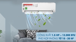 Top 3 điều hòa LG 12000btu 1 chiều làm mát tốt, tiết kiệm điện nên mua