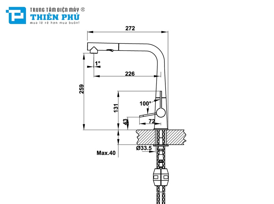 Vòi Rửa Bát Hafele HT20-GH1P259