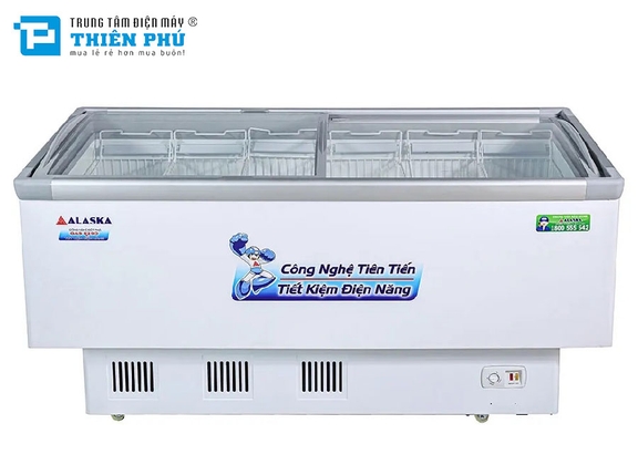 Tủ Đông Alaska Mặt Kính Cong KN-400 1 Ngăn 400 Lít