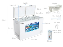 Đặc điểm nổi bật có trên Tủ Đông Funiki 245 Lít 1 Ngăn Đông 1 Ngăn Mát HCF 606S2Đ2